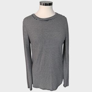 Banana Republic Small Long Sleeve Black White Stripe TShirt
